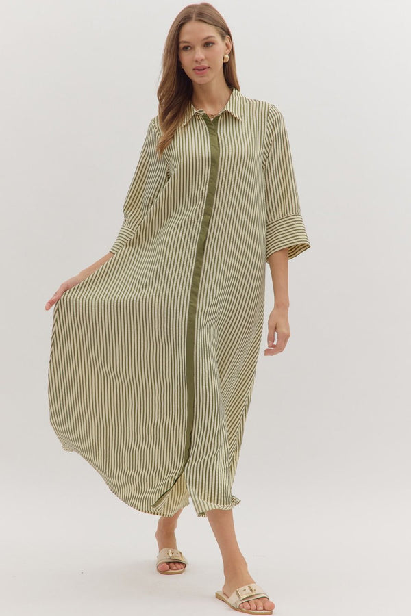 Autumn Stroll Stripe Dress