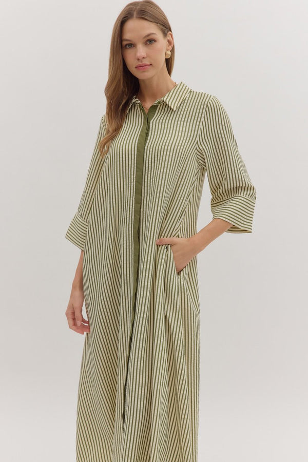 Autumn Stroll Stripe Dress