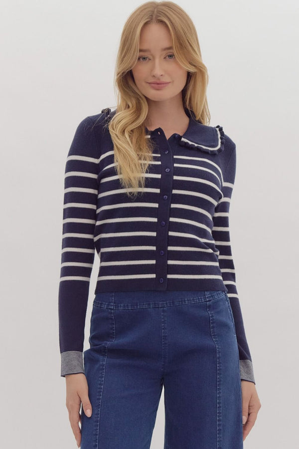 Navy striped sweater