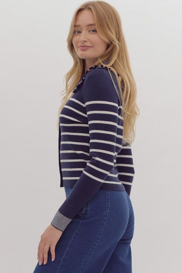 Navy striped sweater