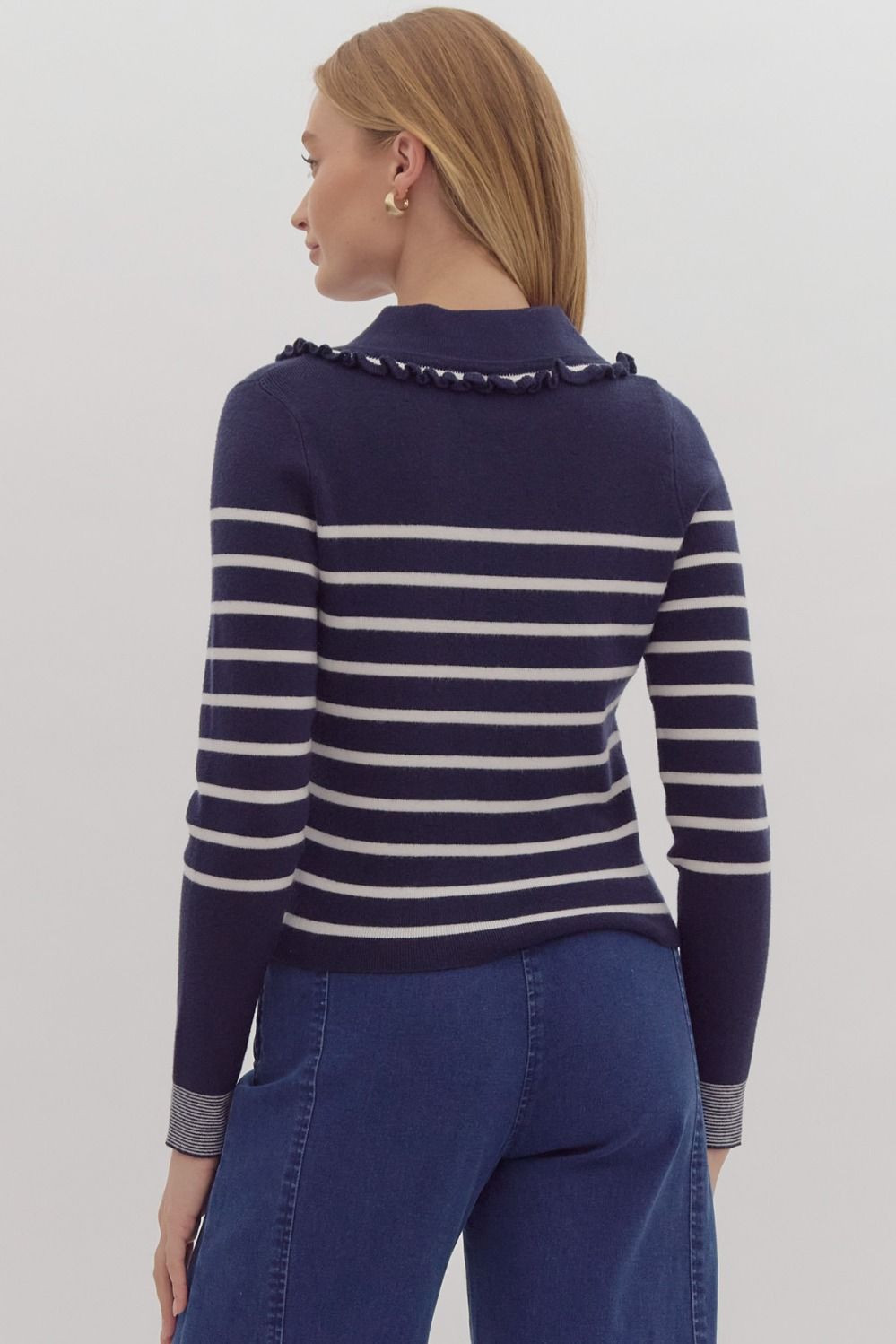 Navy striped sweater
