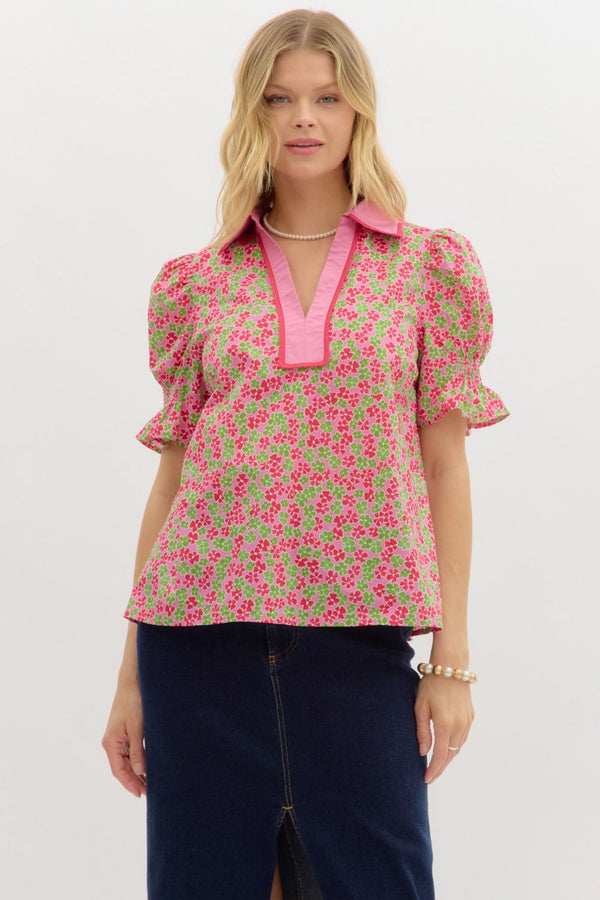 Pink Posies Top