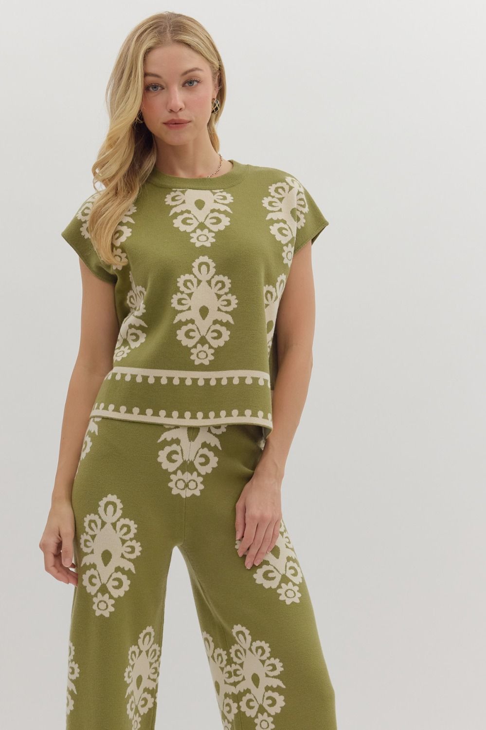 Heather Damask Top