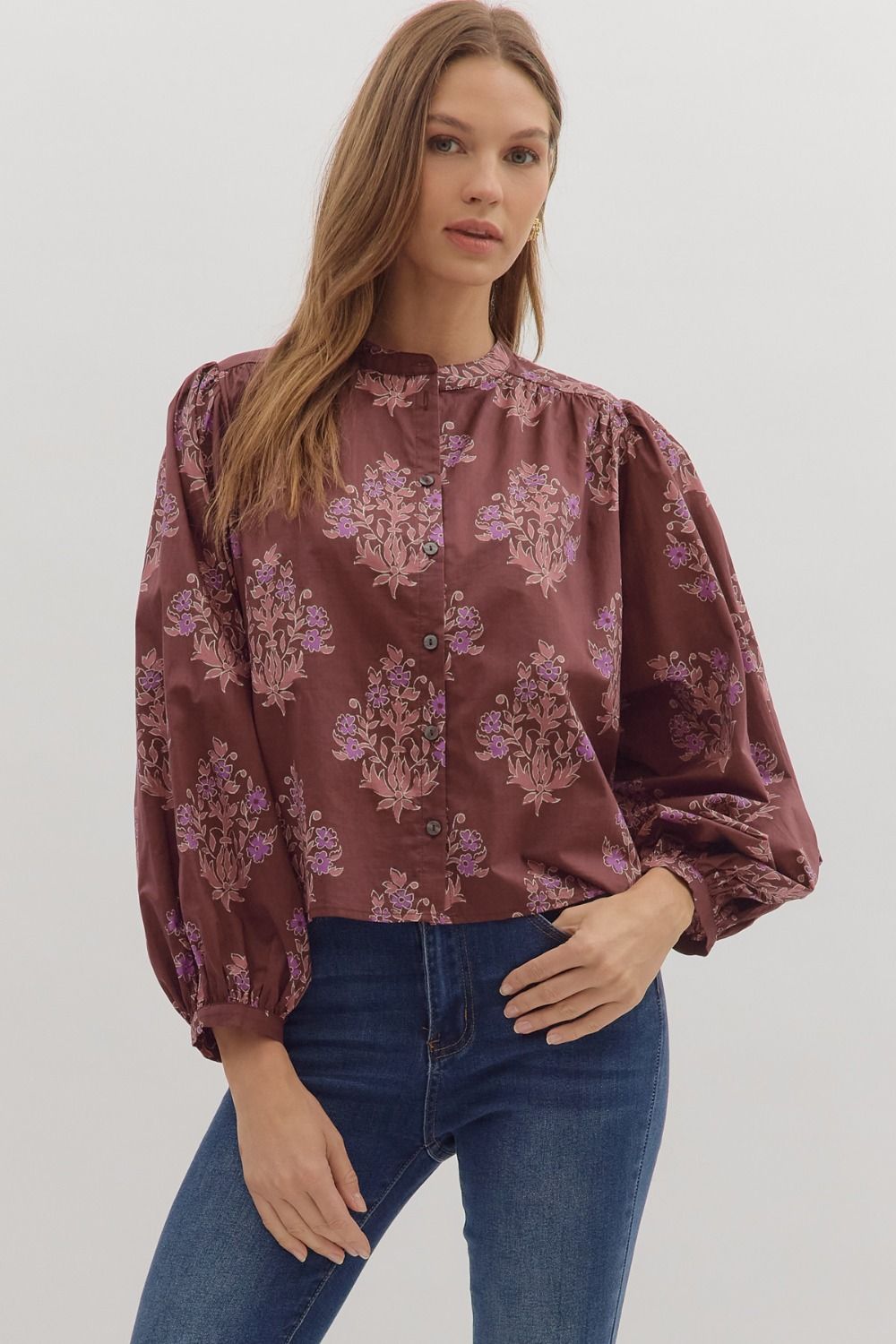 Chocolate brown blouse
