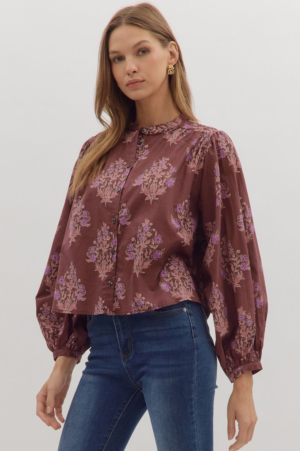 Chocolate brown blouse

