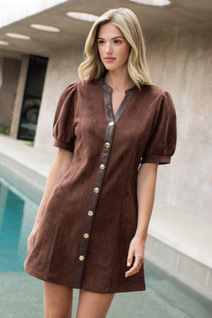 THML Piper Suede Dress