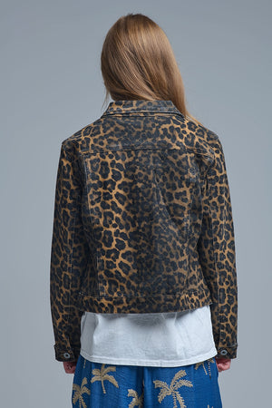 Leopard Denim Jacket