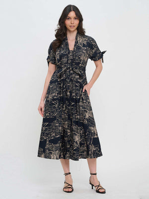 Santorini Midnight Maxi Dress