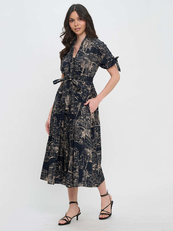 Santorini Midnight Maxi Dress