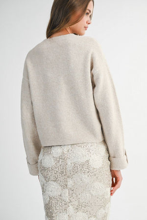 Great Things Ahead Oatmeal Sweater