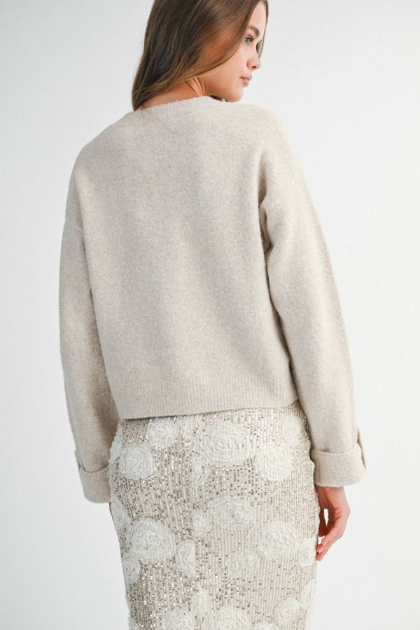 Great Things Ahead Oatmeal Sweater
