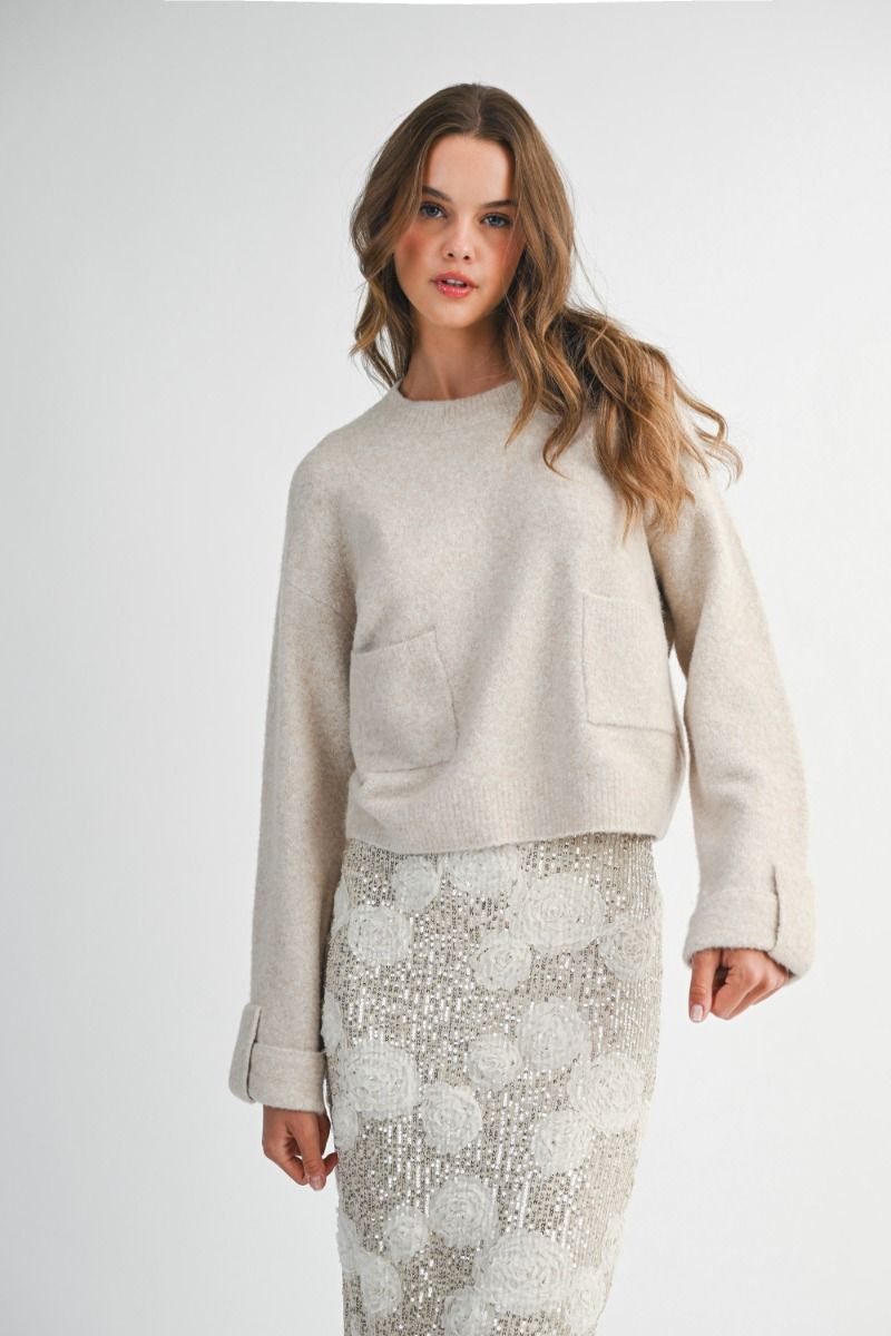Great Things Ahead Oatmeal Sweater