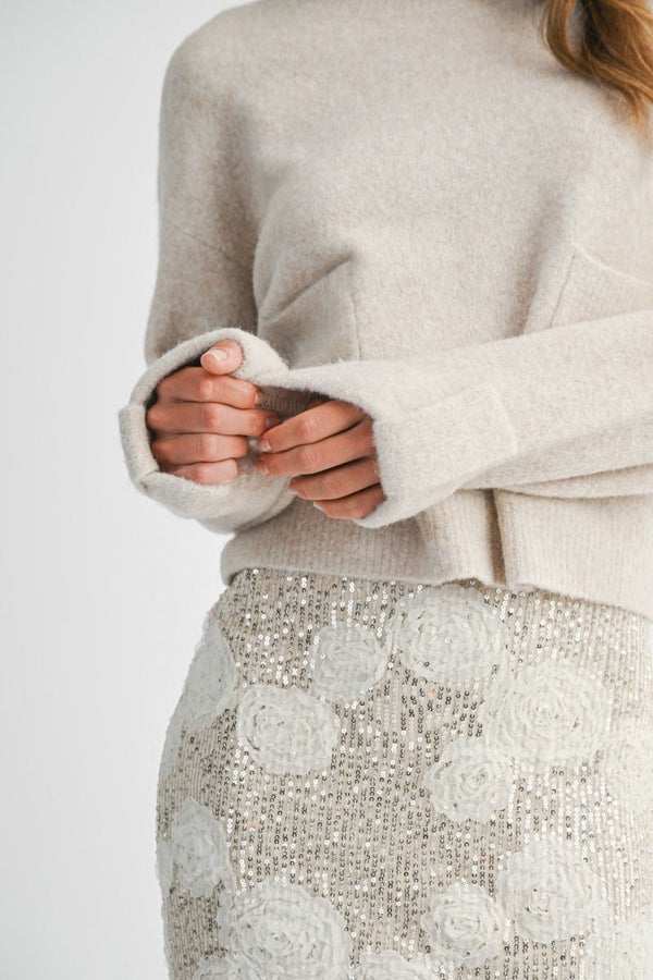 Great Things Ahead Oatmeal Sweater