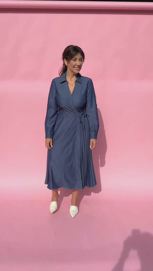 Denim Wrap Dress