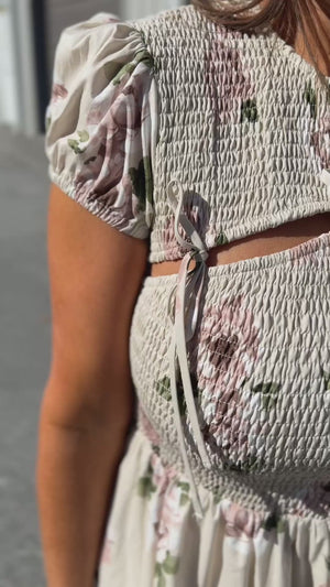 Floral Ties Maxi Dress