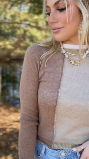 Mocha Tonal Sweater