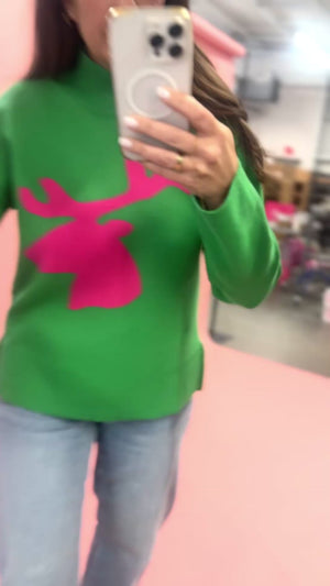 Pink Deer Sweater