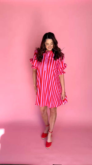 Scarlet Stripe Dress