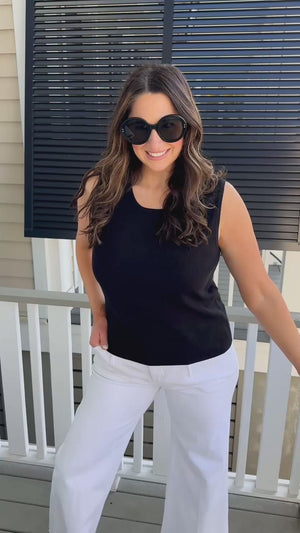 Easy Does It Black Tank