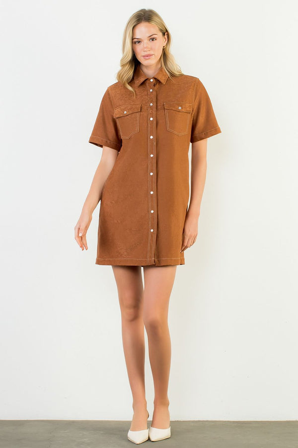 THML Thelma Suede Dress